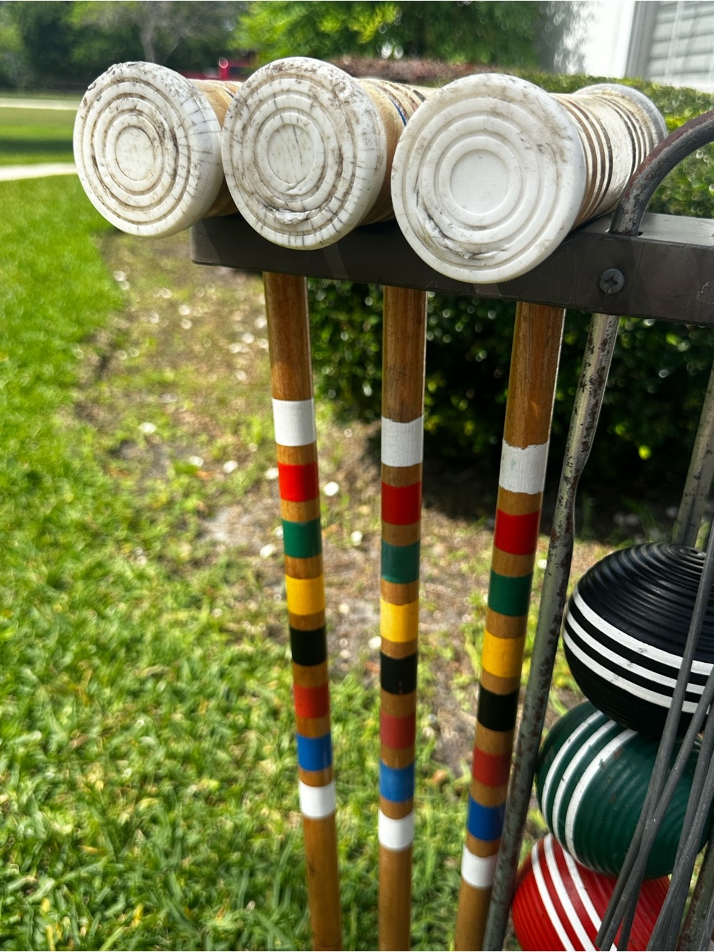 Classic Multi-Color Wooden Croquet Set - Picture 5 of 10